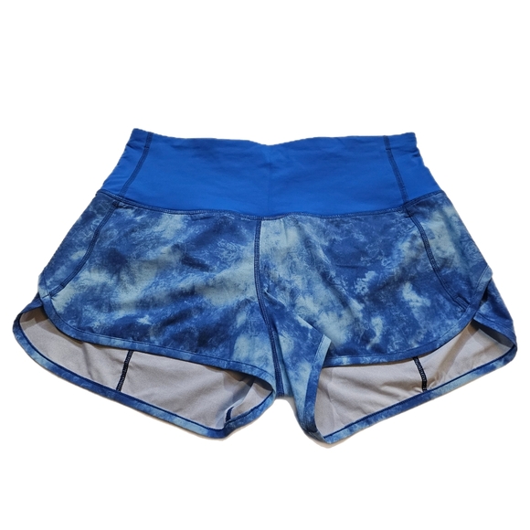 NWOT Lululemon Speed Speed Up High-Rise Short 3.5”(Tidal Trip Pipe Dream Blue) - Picture 10 of 16